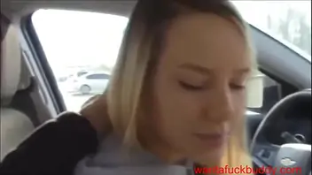 Girl squirts riding stick shift in car