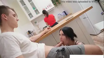 Japanese mom cheating with friend dad work