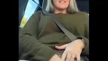 Jerking off in the car has somebody comes up and sucks it