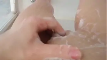 Wife masturbation in the shower