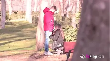 Lucia nieto is back in fakings to suck stranger s dicks right in the public park