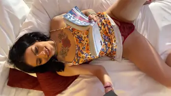 Clara mia in playing balls and the shaft of a big cock to drip precum from it