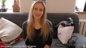 Blonde girl casting couch