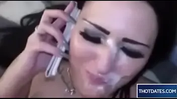 On the phone blowjob
