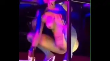Strip club pole dancing